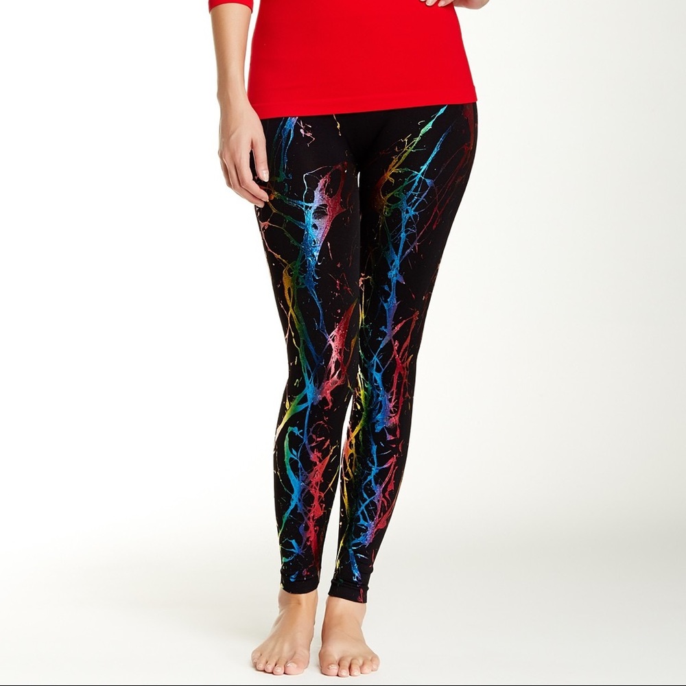 NEW Electric Yoga Metallic Graffiti leggings M/L